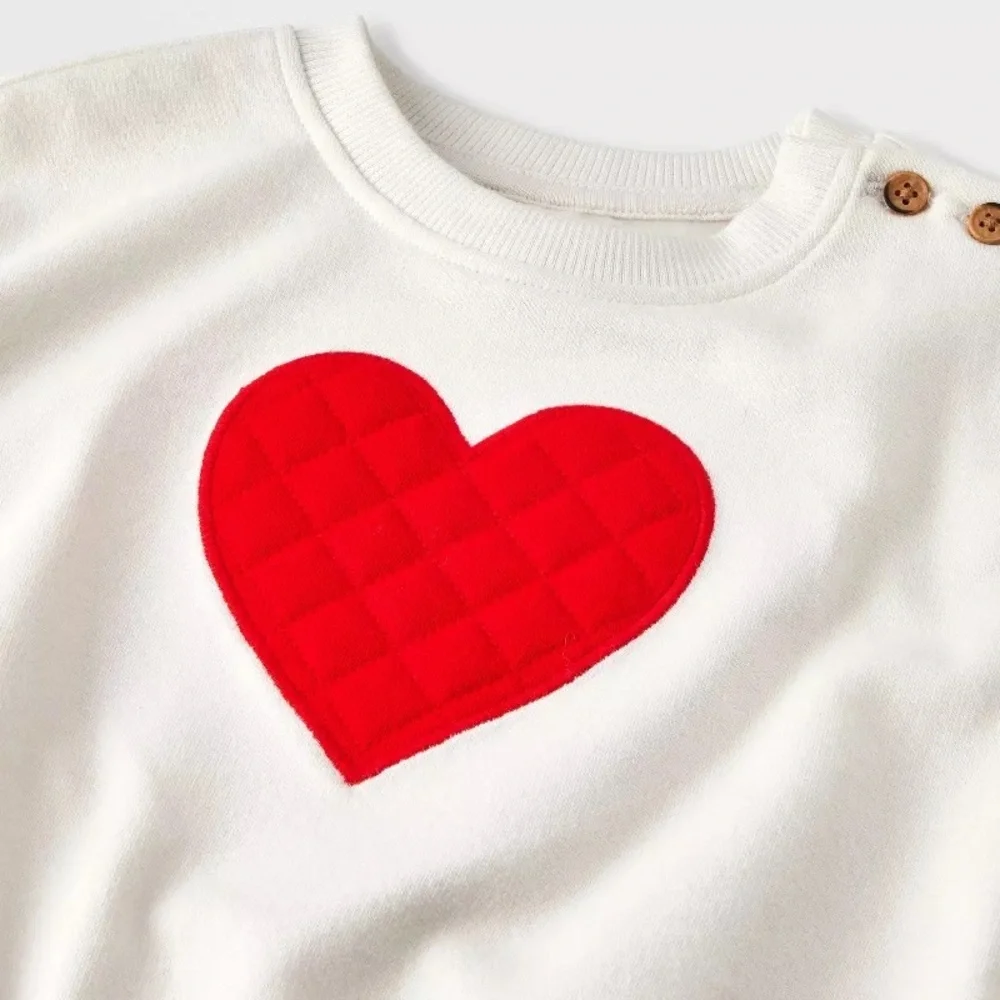 Baby nwt Heart Fleece Set - Cat & Jack Cream Valentine’s Day